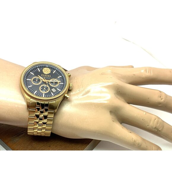 Versus by Versace Men's Watch VSP971021 Chronograph Quartz Gold Steel 45mm - Picture 5 of 14